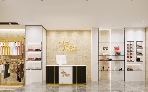 簡美曲線合肥店女裝展柜定制